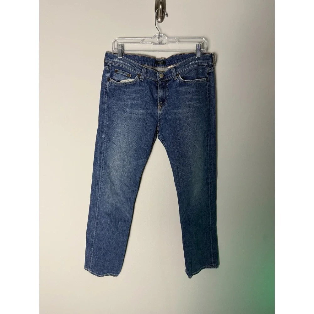 J Crew Jeans Womens 10 Size 29 Blue Stretch Denim Made In USA Vintage